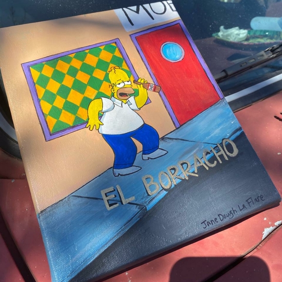 El Borracho Homer Simpson Painting - Picture 1 of 1